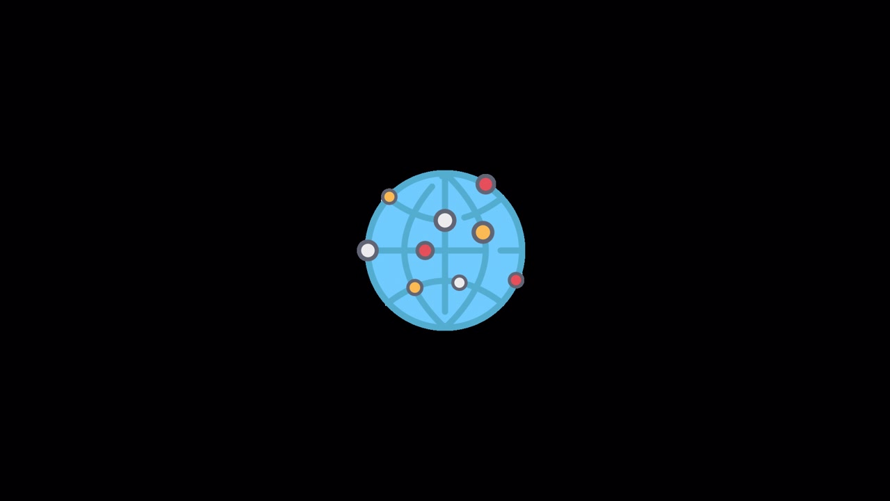 Social networks Icon animation Alpha