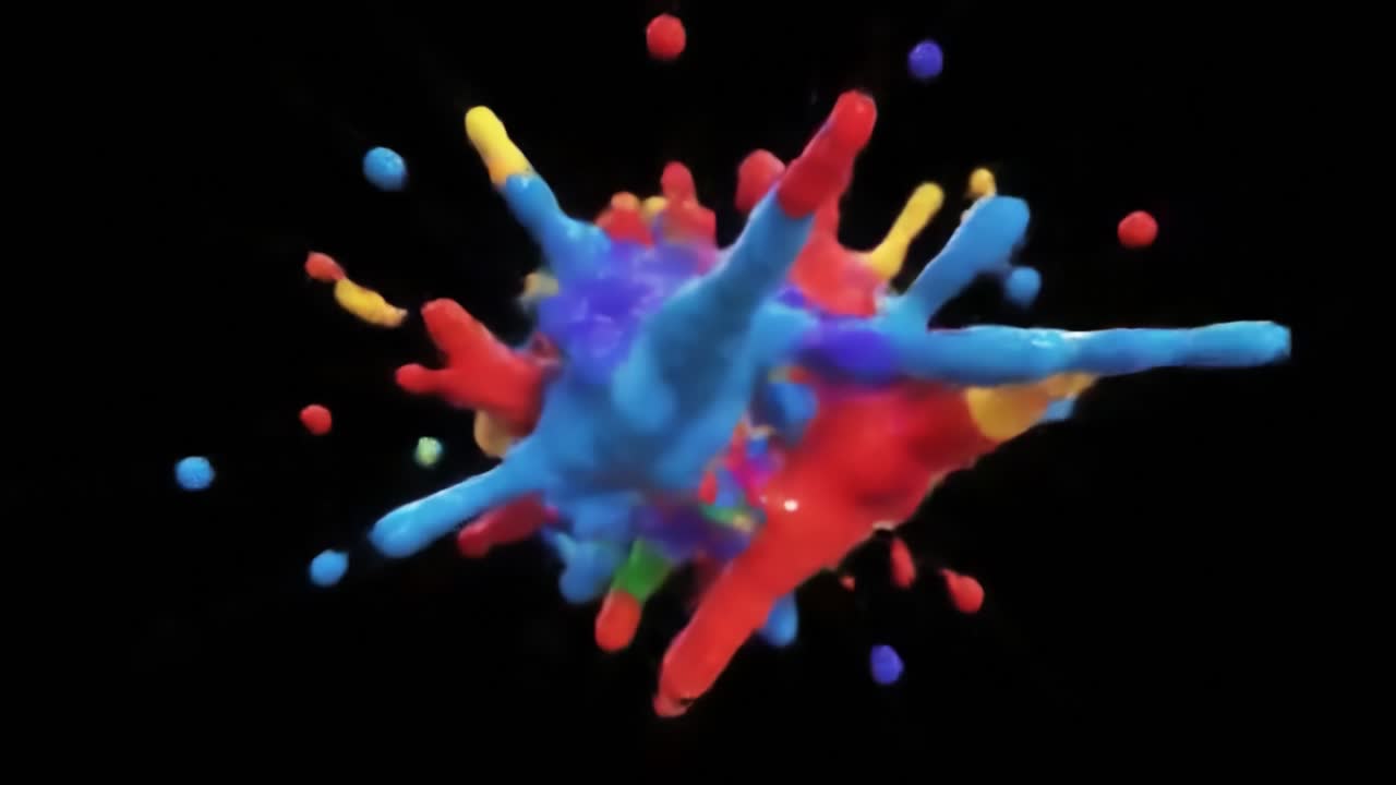 다채로운 페인트 폭발