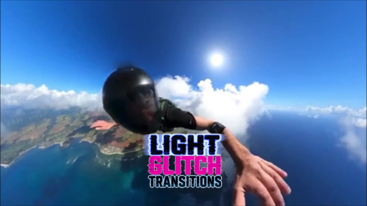 Dynamiska ljusglitchövergångar för videoredigering