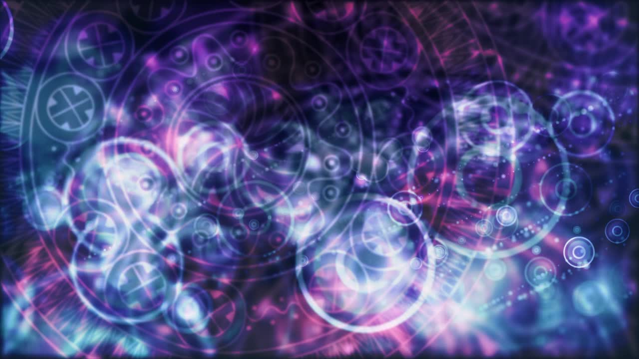 fondo abstracto círculos azules en movimiento