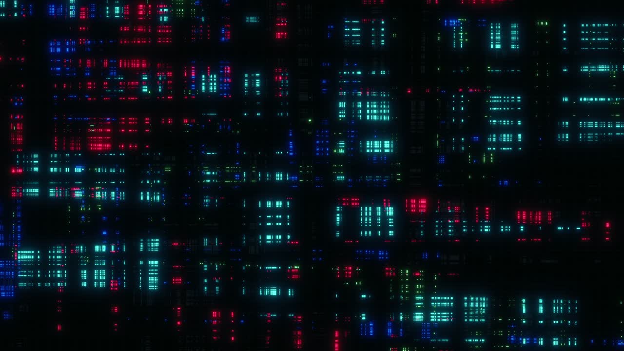 Colourful Glowing Neon Glitches