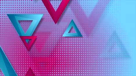 vibrant pink and blue triangles abstract video animation