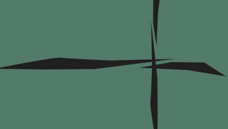 animación de la paleta de colores y el icono del equipo de geometría contra rayas cruzadas sobre fondo verde