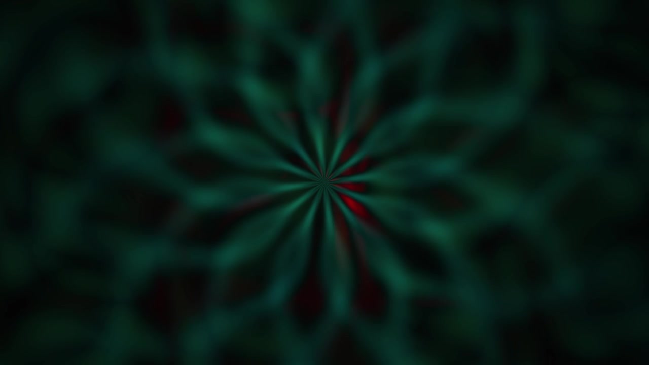 Abstract Green and Red Swirling Radial Pattern Animation