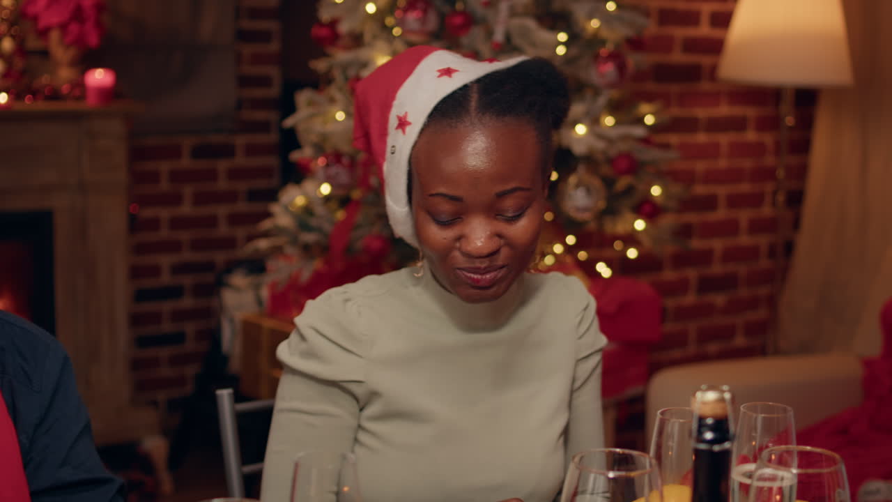 Christmas dinner with family and friends