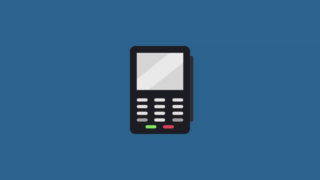 paying with card concept, credit card terminal known as a POS or chip and pin machine