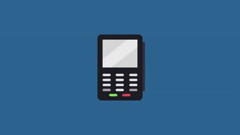 paying with card concept, credit card terminal known as a pos or chip and pin machine