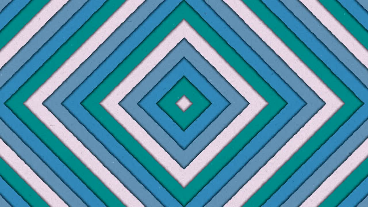 Abstract Shapes Tunnel Rhombus Colorful Stripes Seamless Looping Background