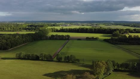 Luftaufnahme-über-Landwirtschaftliche-Flächen-In-Den-Niederlanden