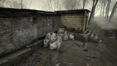 vista de la ciudad de pripyat de la zona de exclusión cerca de la central nuclear de chernobyl