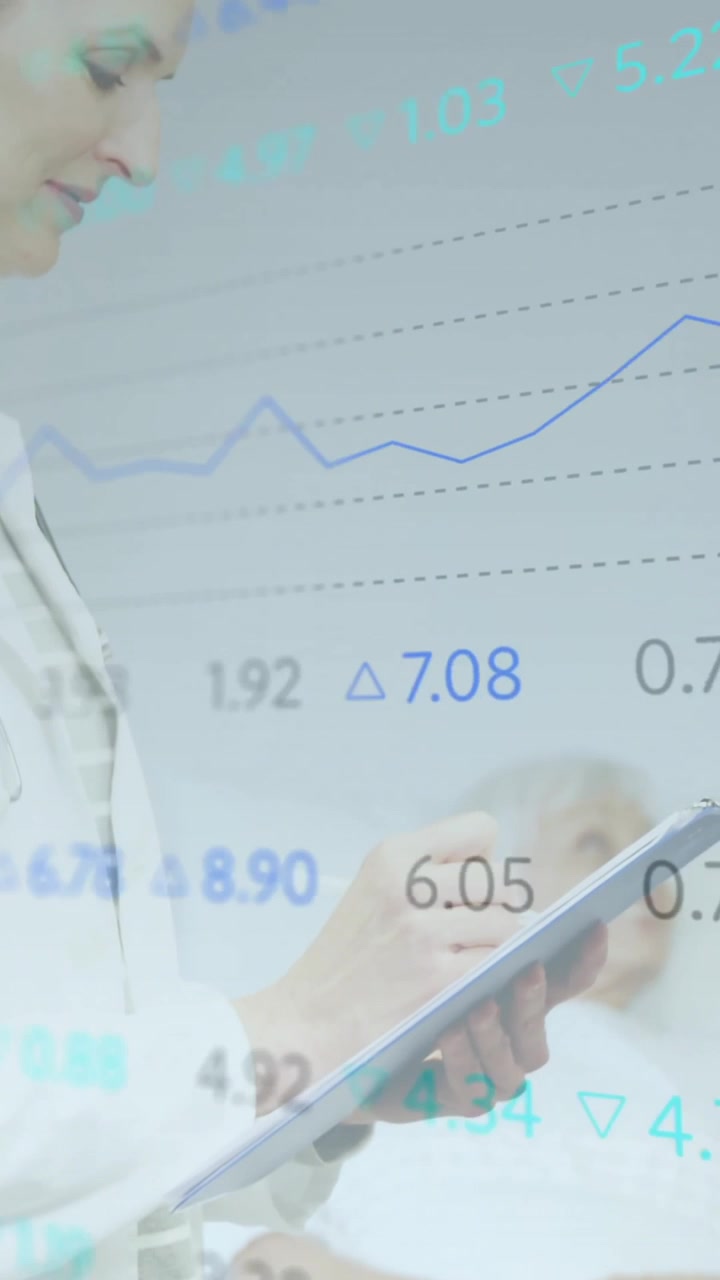 Analyserer finansielle data og aktiemarkedstendenser, sundhedspersonale samarbejder.