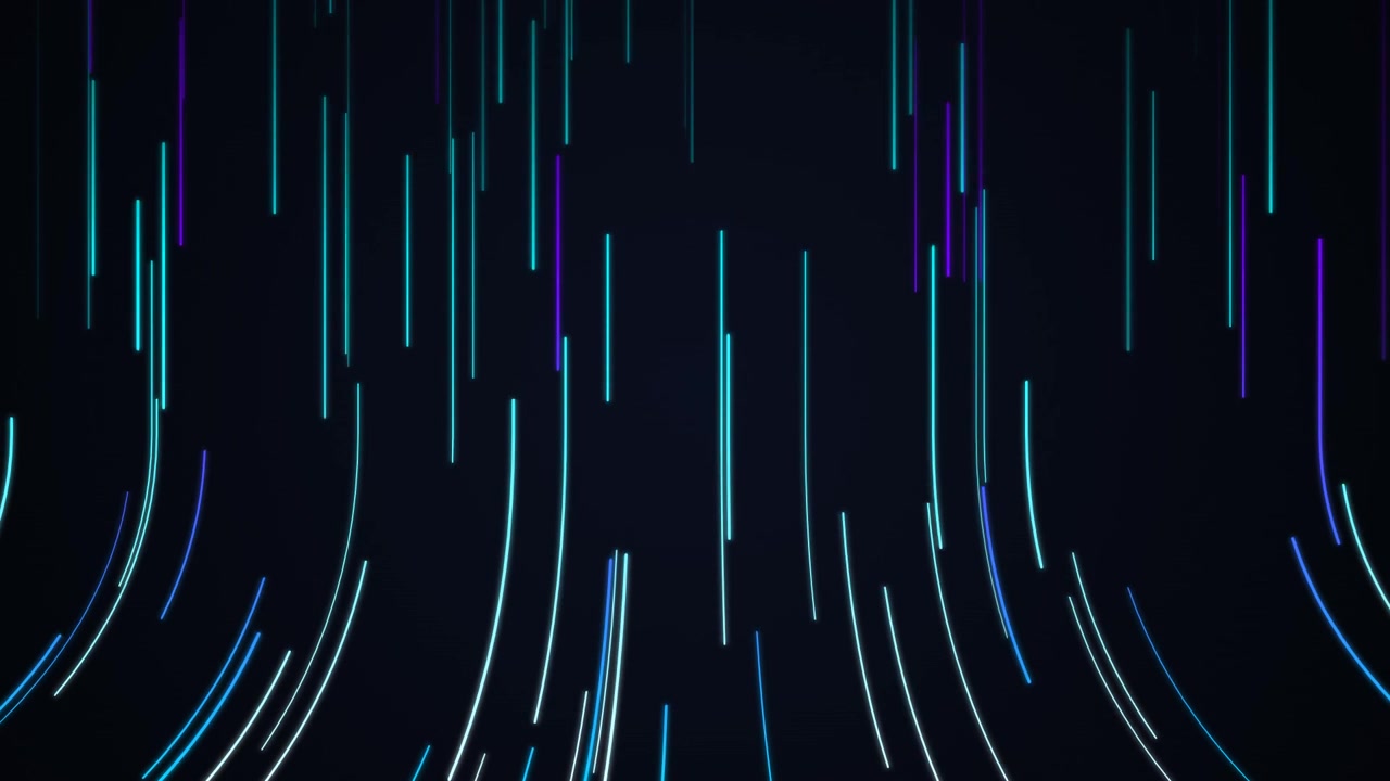 Sfondo astratto in movimento con linee verticali al neon luminose