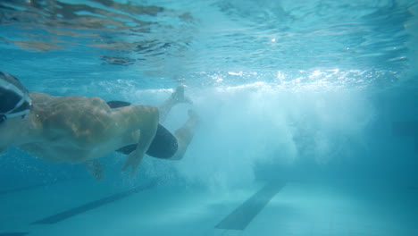 a swimmer underwater