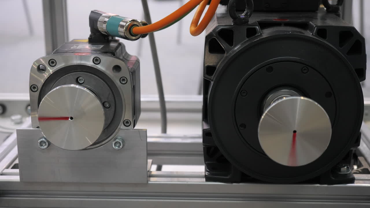 산업용 모터의 클로즈업 뷰