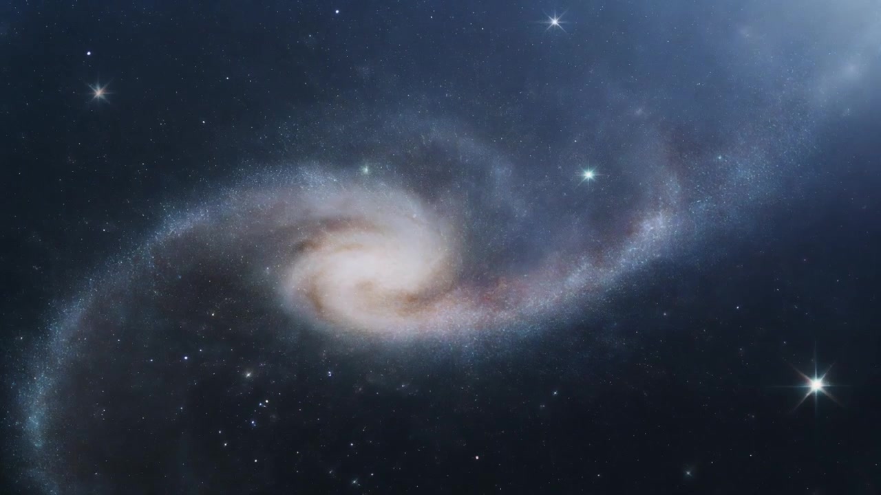 Spiralgalakse roterer i det dybe rum