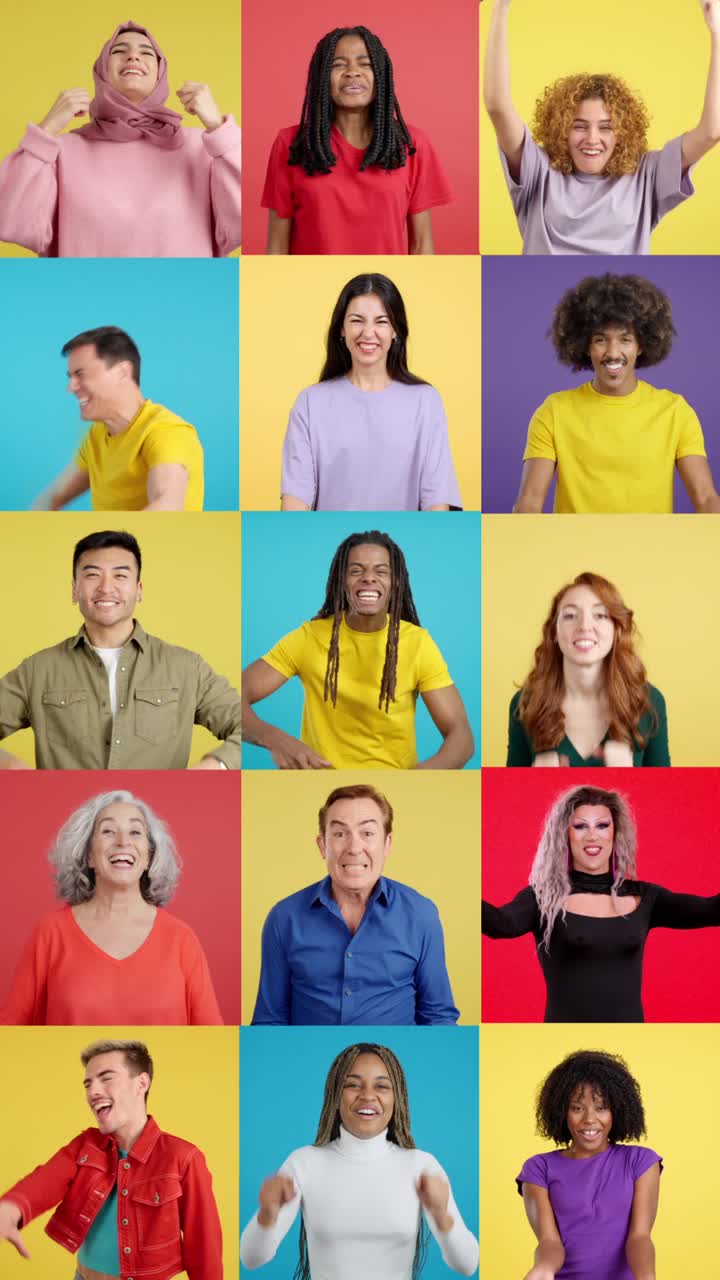 Diverse group of people celebrating success