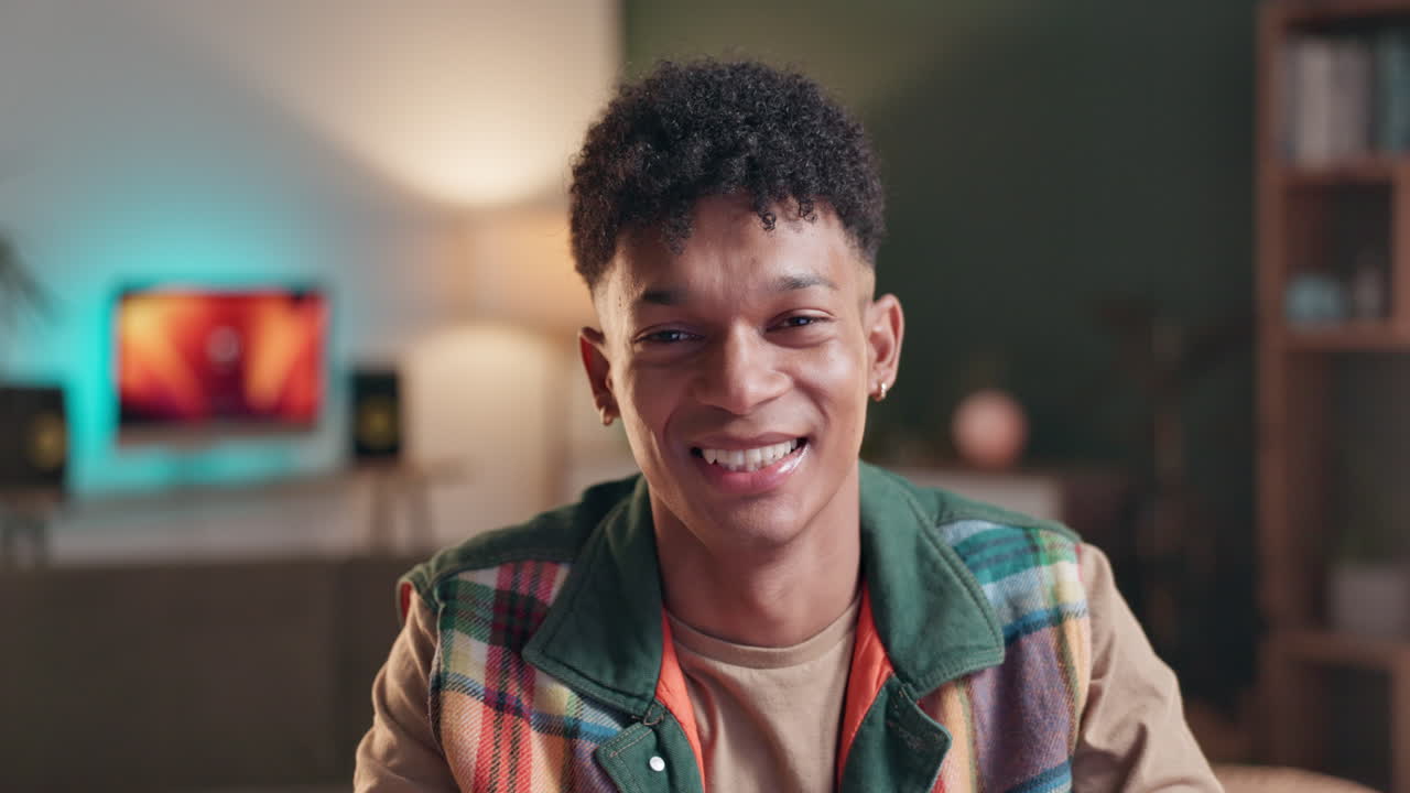 Portrait of a smiling man indoors