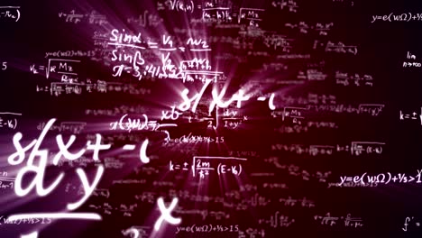 falling mathematic formulas code numbers, animation, rendering, background, loop