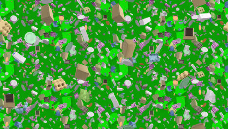 Recycle-trash-paper-background-loop-tile-environment-falling