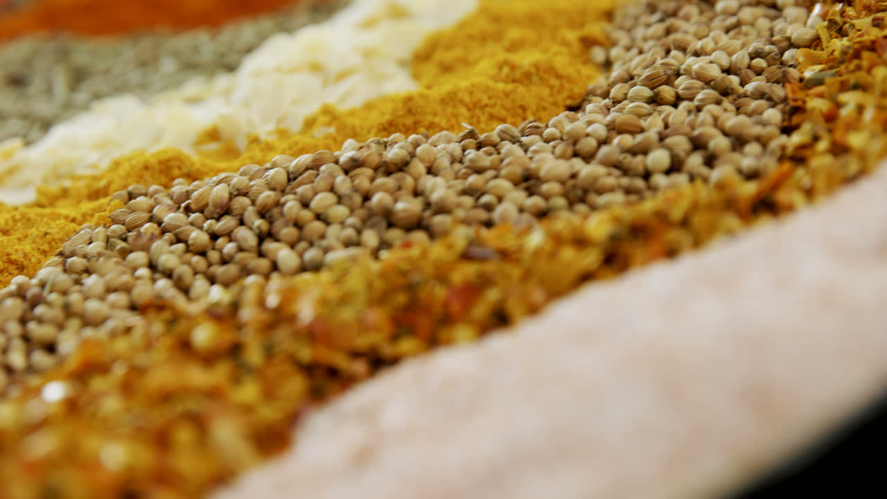 primer plano de las especias 4k