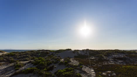 Zeitraffer-Des-Sonnenuntergangs-Am-Pazifischen-Ozean-In-Oxnard,-Kalifornien