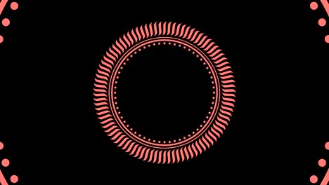 diseño gráfico que gira en el centro y aumenta el tamaño, para cubrir todo el fondo y desaparecer.