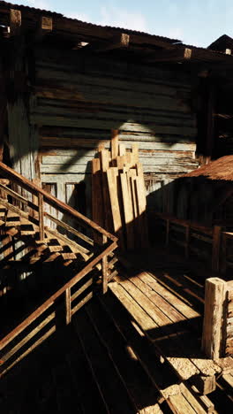 old wooden building in a desert landscape