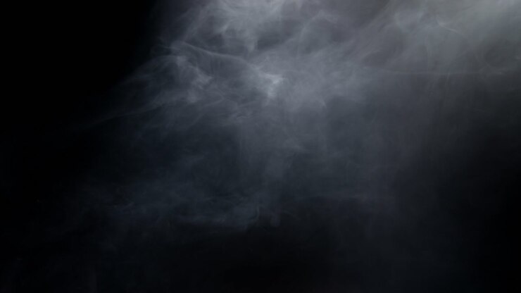 Haze smoke swirling on black background 17