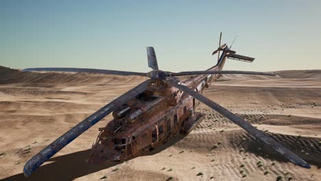 old rusted military helicopter