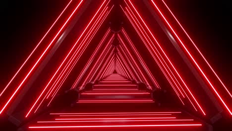 neon red triangular tunnel