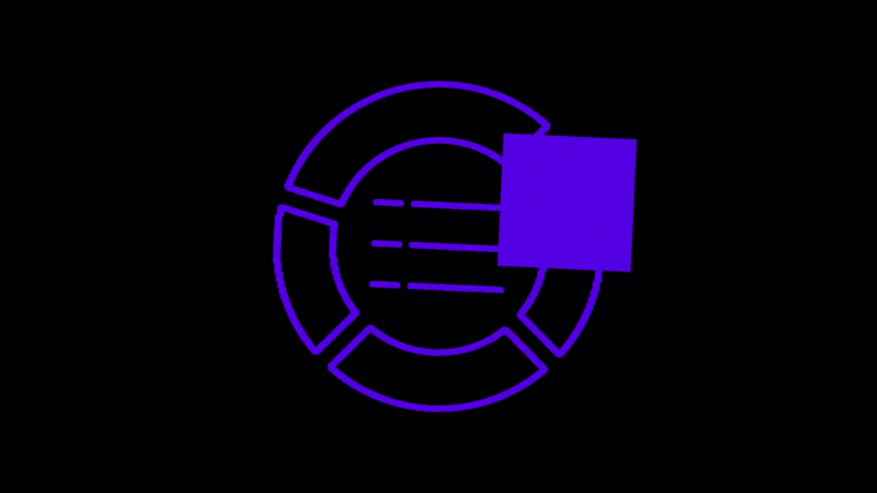 Animated Data Analysis Pie Chart with Purple Elements