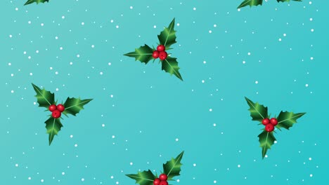 feliz patrón de navidad con hojas y semillas