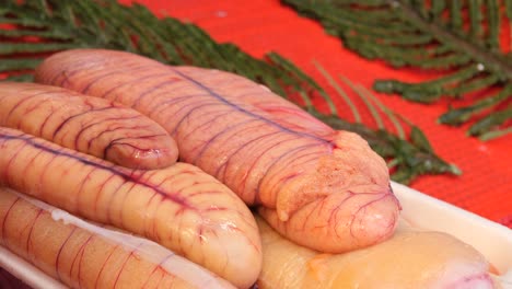 fresh fish roe at a market