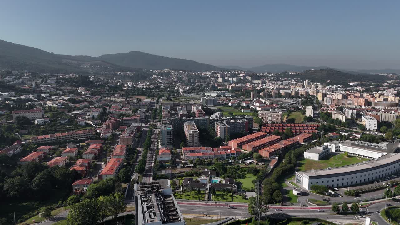 Meliá Braga Hotel near Avenida João Paulo II, with a view of Braga's modern urban development and surrounding landscapes