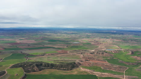 españa rural gran vista aérea tierras de cultivo clima semiárido