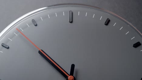 cara del reloj en lapso en la pared blanca