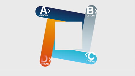 infographic design element with options a, b, c and d