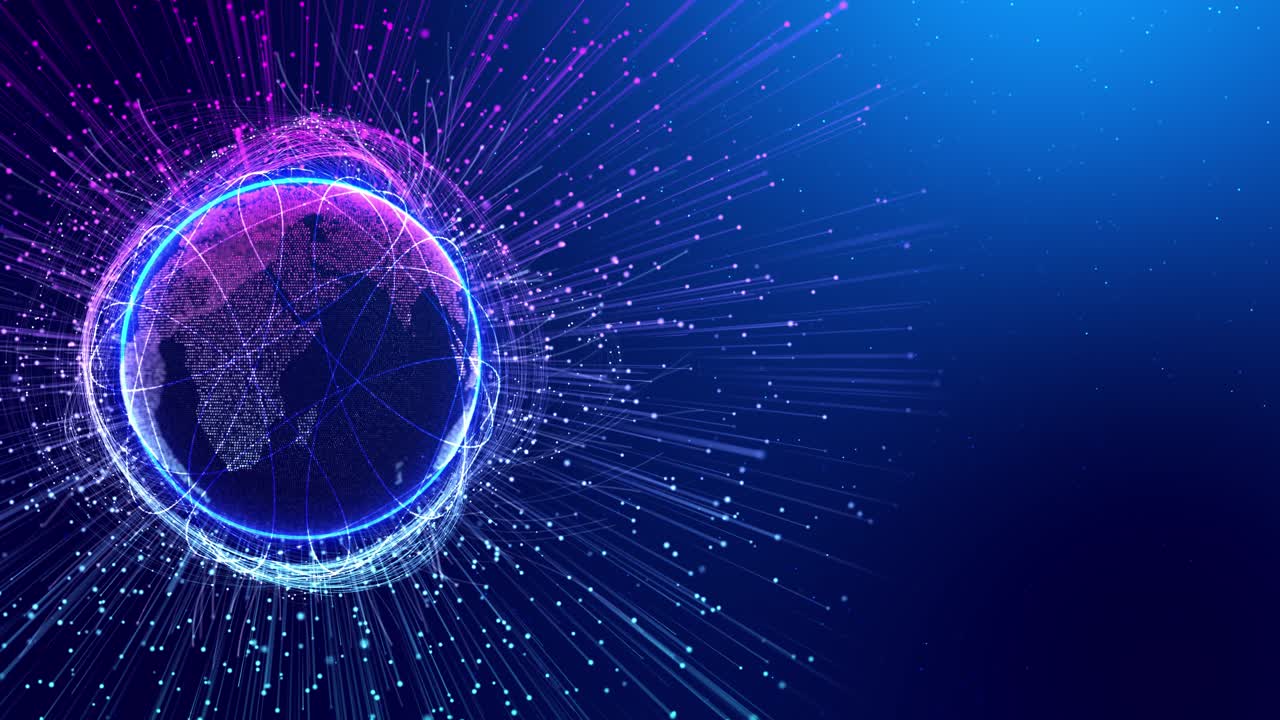 Globe virtual planet earth digital technology cyberspace earth planet hologram world map paths world