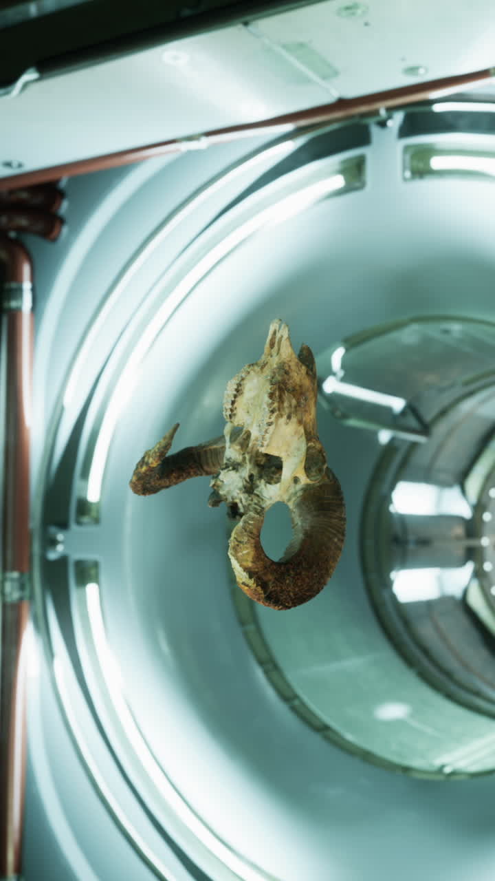cráneo de carnero muerto en la estación espacial internacional