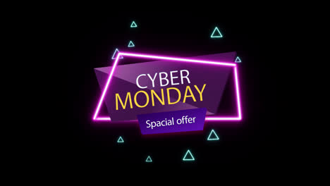 Cyber-Monday-Sale-Neonlicht-Leuchtendes-Schild-Banner-Für-Promo-Video.-Verkaufsabzeichen.-Sonderangebot-Rabatt-Tags-Mit-Alphakanal.