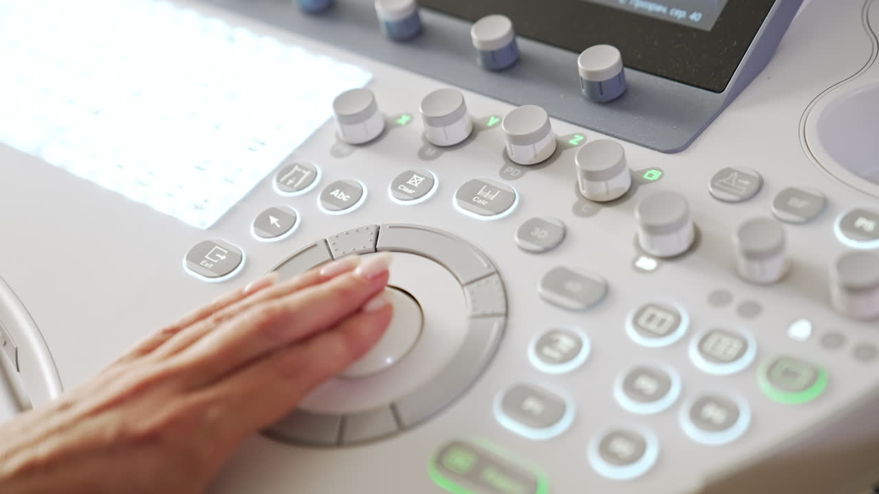 Ultrasound Technician Operating Machine