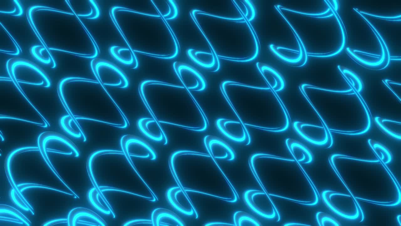 Abstract Neon Blue Geometric Pattern