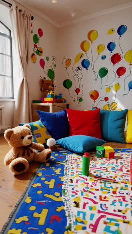 colorful playroom for children