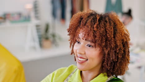 diseñador de moda, mujer negra y cara