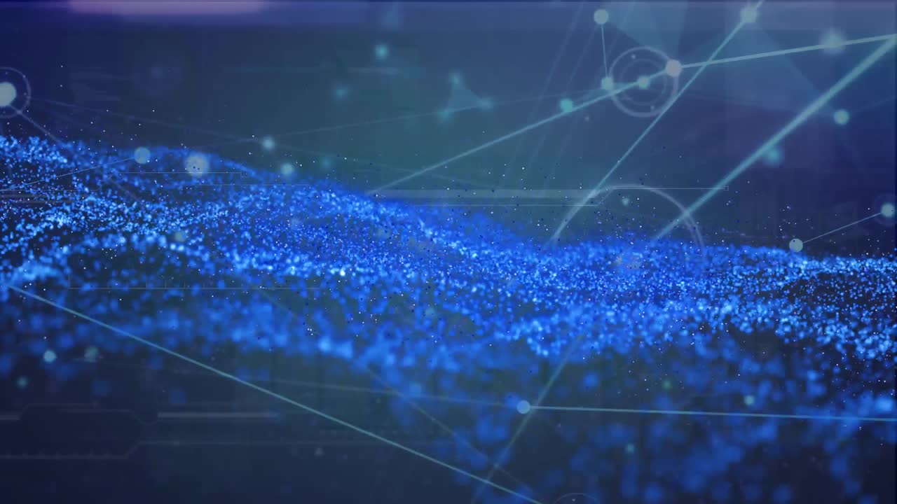 animación de la red de conexiones a través del procesamiento de datos