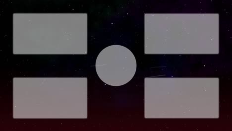espacio galaxia tarjeta de finalización pantalla de finalización gráficos de movimiento