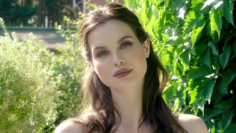 beautiful woman in a garden