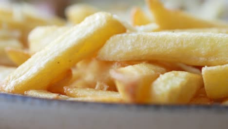 close-up of crispy french fries