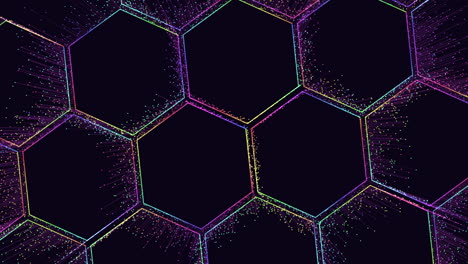 Futuristic-hexagons-pattern-with-neon-dots-and-lines-2