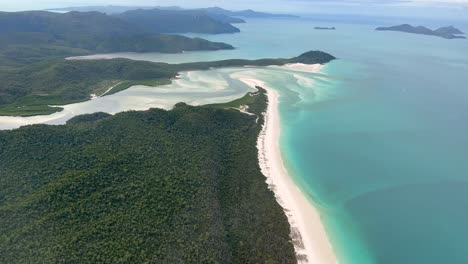 aerial 4k of whitsunday islands in queensland, australia in december 2022